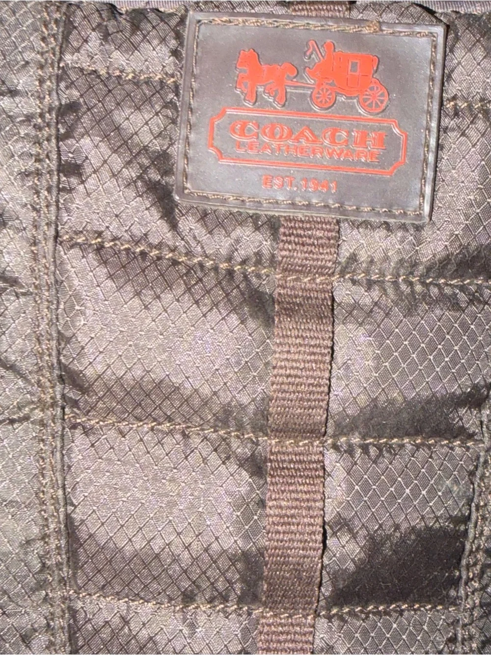 Coach Marian Brown & Orange Lace Up Monogram Logo Insulated Mid Calf Boot Size11